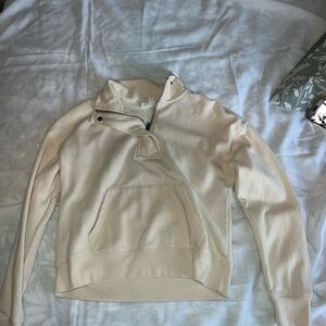 Cream Quarter-Zip Pullover